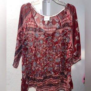 Knox rose top, size L